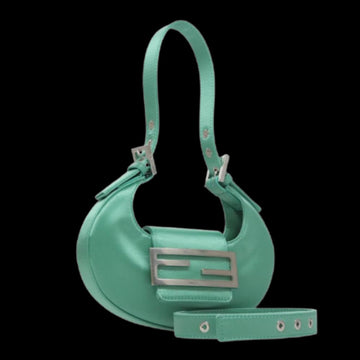 Green Satin Fendi Handbag