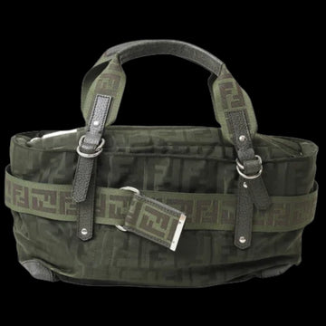 Grey Canvas Fendi Handbag