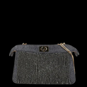 Grey Canvas Fendi Peekaboo