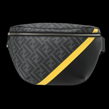 Grey Canvas Fendi Shoulder Bag