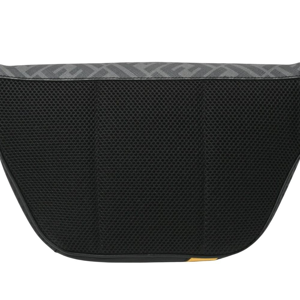 Grey Canvas Fendi Shoulder Bag