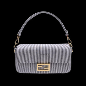 Grey Cotton Fendi Baguette