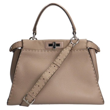 Grey Fabric Fendi Shoulder Bag