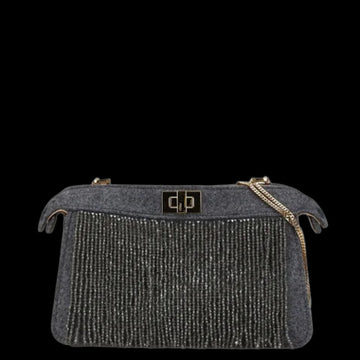 Grey Felt Fendi Peekaboo