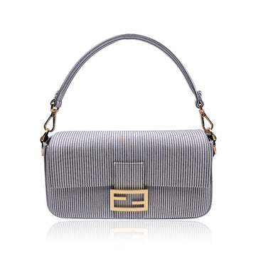 Grey Leather Fendi Baguette