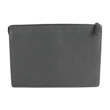 Grey Leather Fendi Clutch