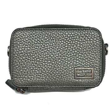 Grey Leather Fendi Crossbody Bag