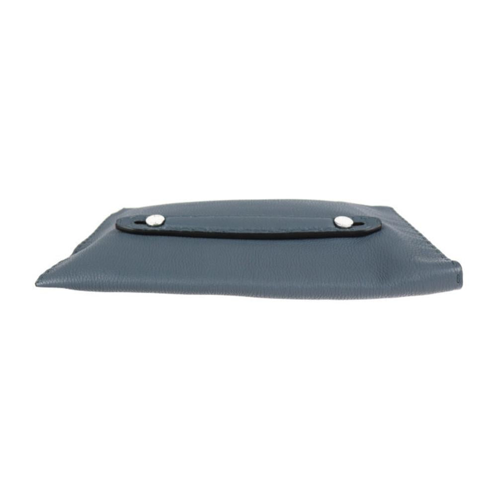 Grey Leather Fendi Clutch