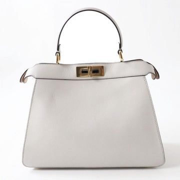Grey Leather Fendi Peekaboo