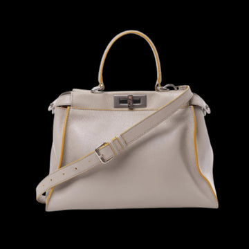 Grey Leather Fendi Peekaboo