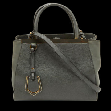 Grey Leather Fendi Tote