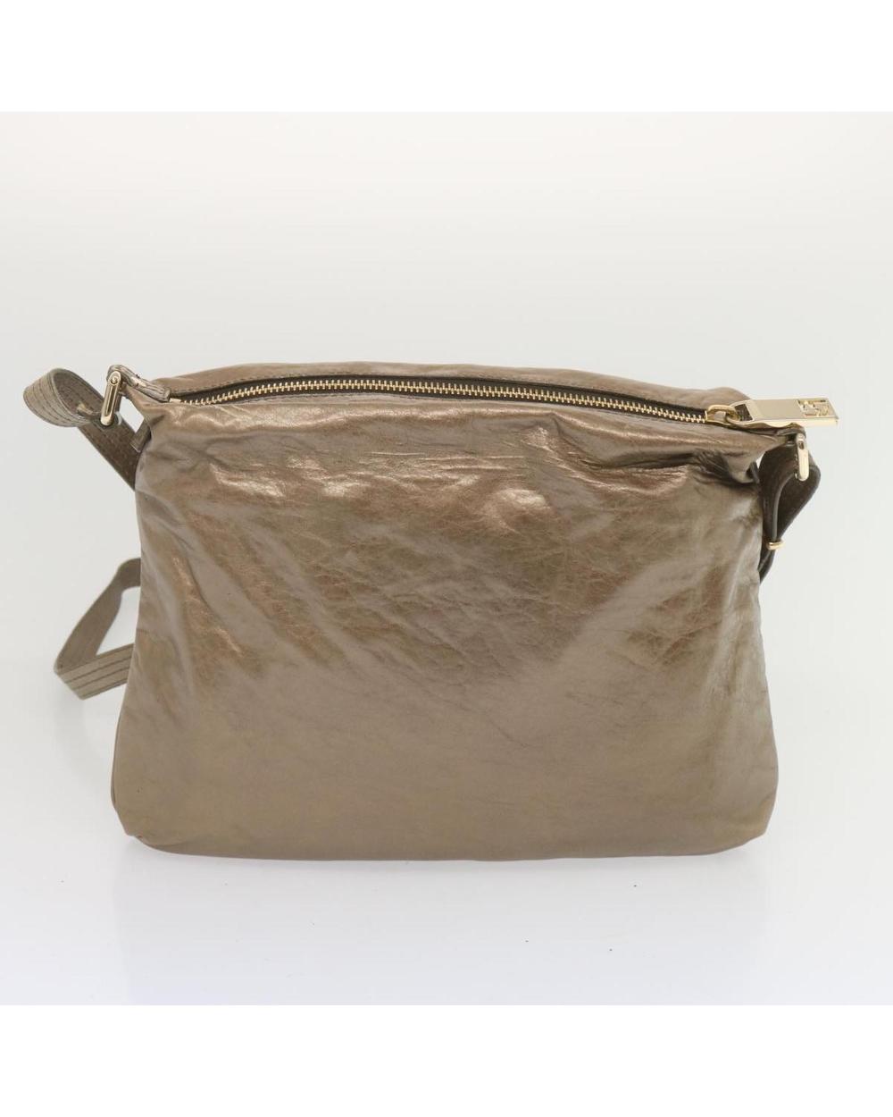 Metallic Leather Fendi Shoulder Bag