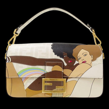 Multicolor Canvas Fendi Baguette