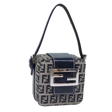 Navy Canvas Fendi Shoulder Bag