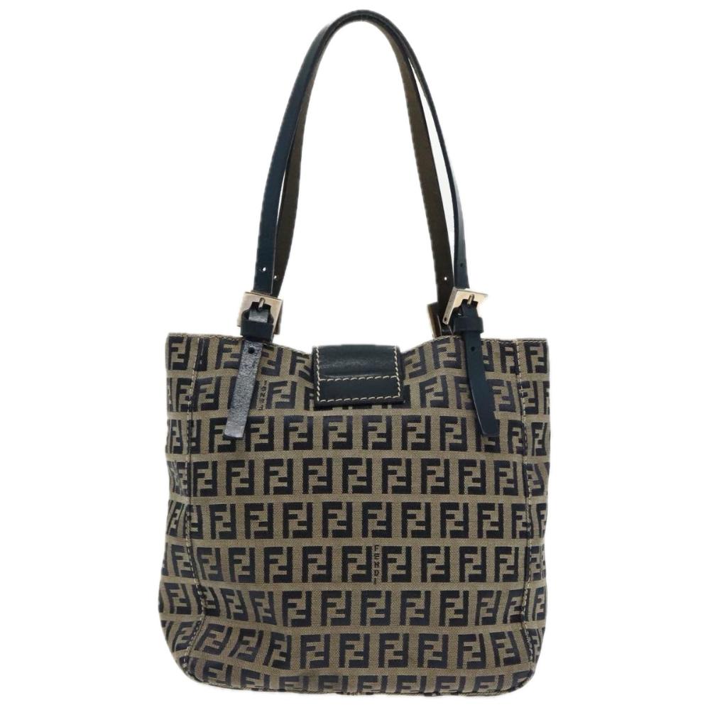 Navy Canvas Fendi Tote