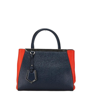 Navy Leather Fendi Handbag