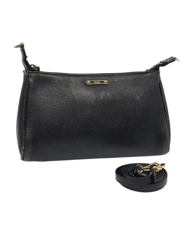 Navy Leather Fendi Shoulder Bag
