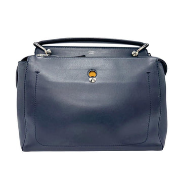 Navy Leather Fendi Shoulder Bag