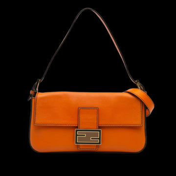 Orange Leather Fendi Baguette