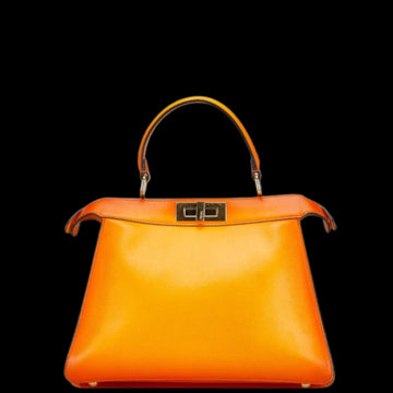 Orange Leather Fendi Peekaboo