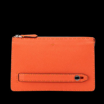Orange Leather Fendi Clutch