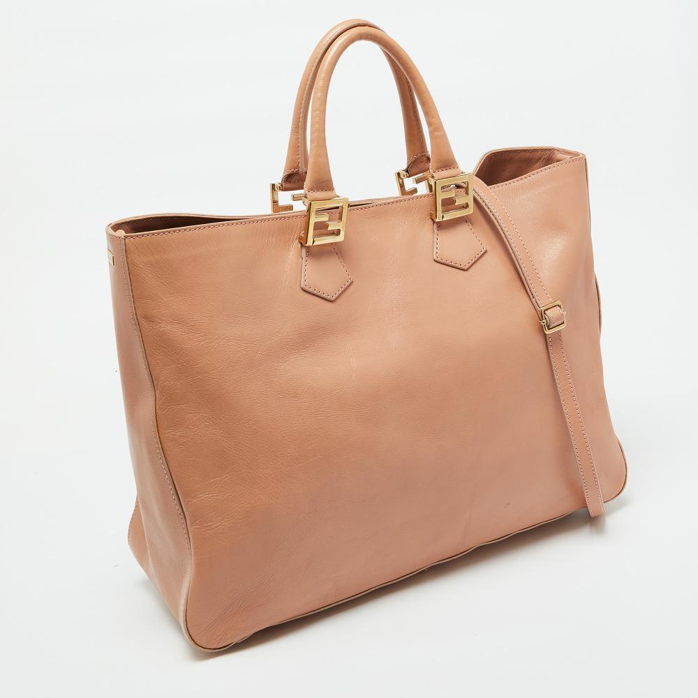 Orange Leather Fendi Tote