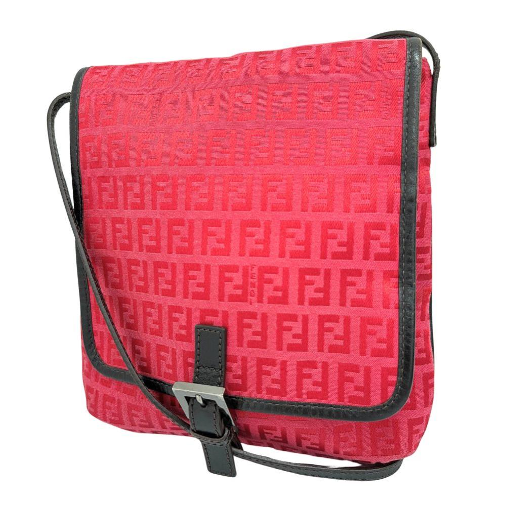 Pink Canvas Fendi Crossbody Bag