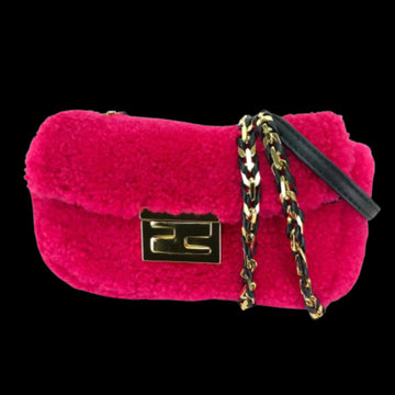 Pink Fur Fendi Baguette