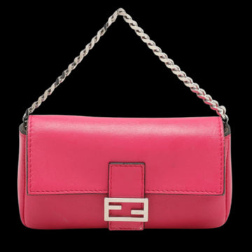 Pink Leather Fendi Baguette