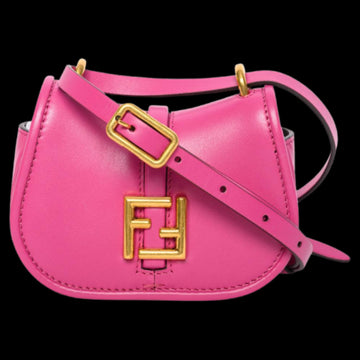 Pink Leather Fendi Crossbody Bag