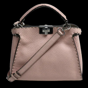 Pink Leather Fendi Peekaboo