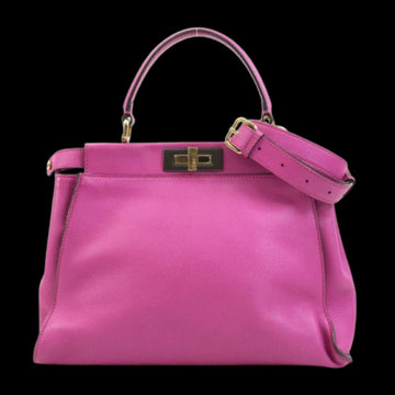 Pink Leather Fendi Peekaboo