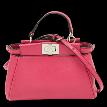 Pink Leather Fendi Peekaboo