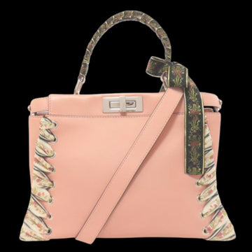 Pink Leather Fendi Peekaboo