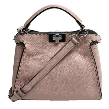 Pink Leather Fendi Peekaboo