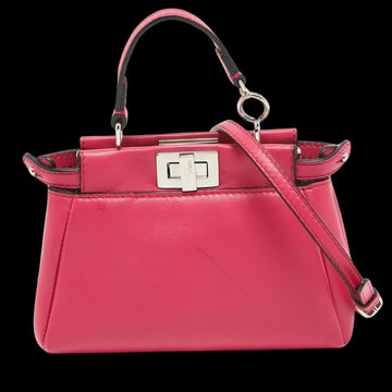Pink Leather Fendi Peekaboo