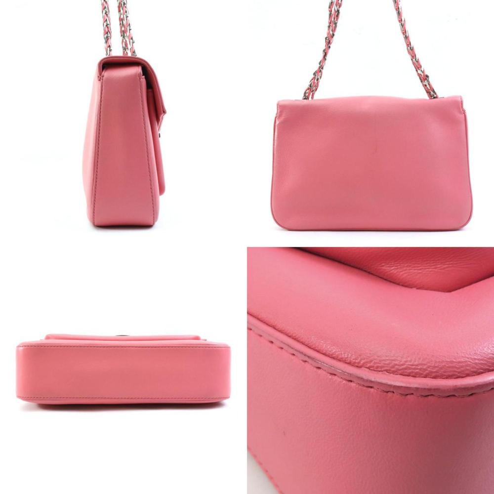 Pink Leather Fendi Shoulder Bag