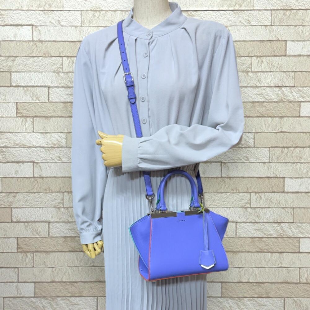 Purple Leather Fendi Shoulder Bag