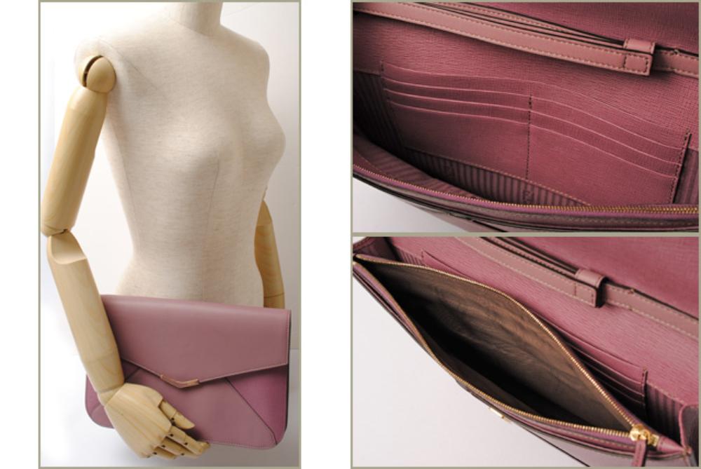 Purple Leather Fendi Clutch