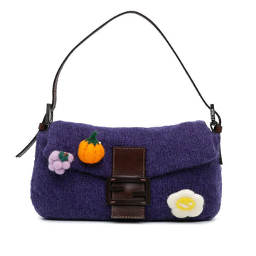 Purple Wool Fendi Baguette