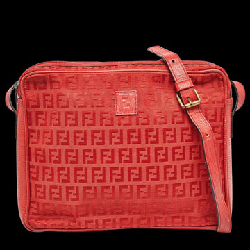 Red Canvas Fendi Crossbody Bag
