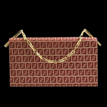 Red Canvas Fendi Handbag