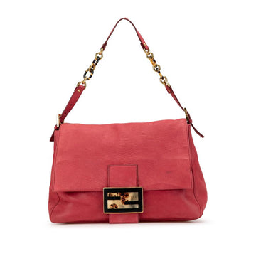 Red Leather Fendi Baguette Mamma