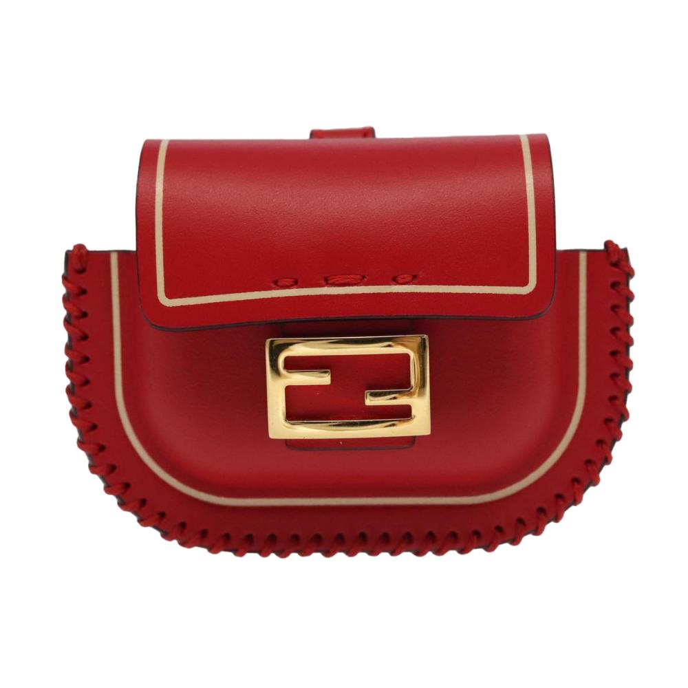 Red Leather Fendi Crossbody Bag