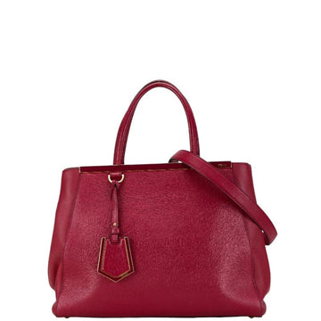 Red Leather Fendi Handbag