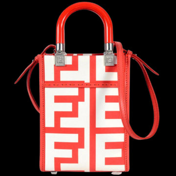 Red Leather Fendi Handbag