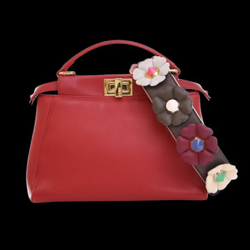 Red Leather Fendi Peekaboo