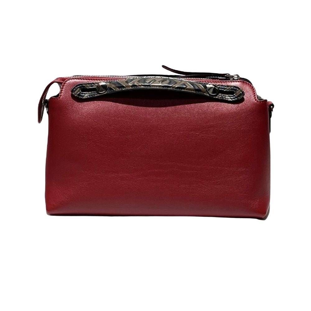 Red Leather Fendi Shoulder Bag
