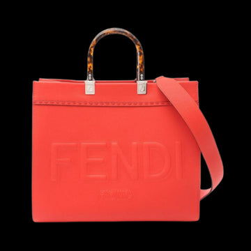 Red Leather Fendi Tote