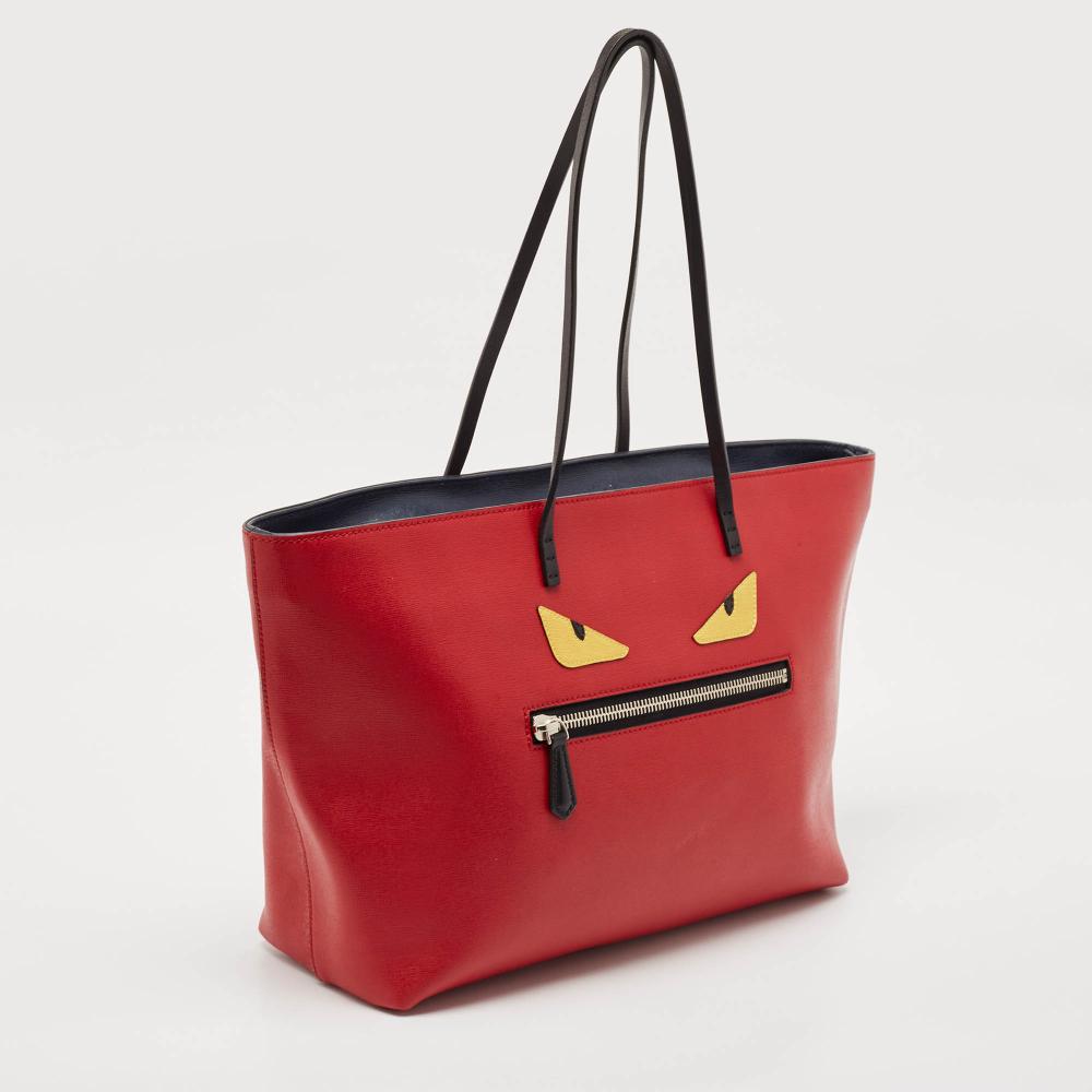 Red Leather Fendi Tote